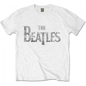 The Beatles Unisex T-Shirt: Drop T Tickets (White) (X-Large)