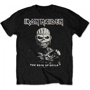 Iron Maiden Unisex T-Shirt: The Book of Souls White Contrast (Black) (X-Large)