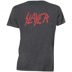 Slayer Unisex T-Shirt: Distressed Logo (Charcoal Grey) (XX-Large)