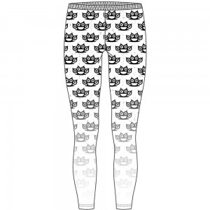 Five Finger Death Punch Ladies Fashion Leggings: Knuckleduster (Black & White) (Medium to Large)