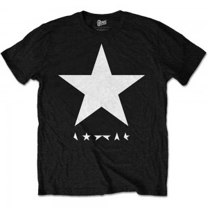 David Bowie Unisex T-Shirt: Blackstar (White Star on Black) (Black) (XX-Large)