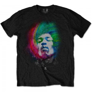 Jimi Hendrix Unisex T-Shirt: Galaxy 1 (Black) (Large)