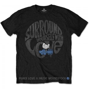 Woodstock Unisex T-Shirt: Surround Yourself (Black) (Small)