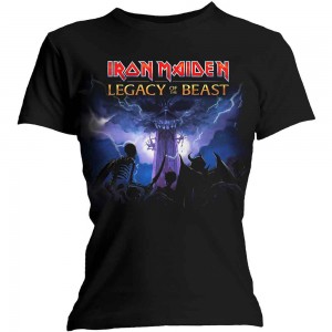 Iron Maiden Ladies T-Shirt: Legacy Army (Black) (Skinny Fit) (XX-Large)