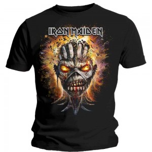 Iron Maiden Unisex T-Shirt: Eddie Exploding Head (Black) (Medium)