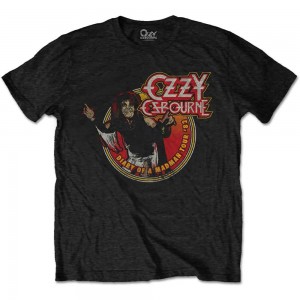 Ozzy Osbourne Unisex T-Shirt: Diary of a Mad Man Tour 1982 (Black) (Medium)