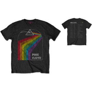 Pink Floyd Unisex T-Shirt: Dark Side of the Moon 1972 Tour (Black) (Back Print) (Small)