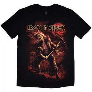 Iron Maiden Unisex T-Shirt: Benjamin Breeg Red Graphic (Black) (Small)