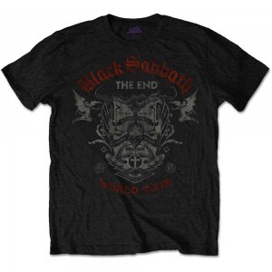 Black Sabbath Unisex T-Shirt: The End Reading Skull (Black) (Small)