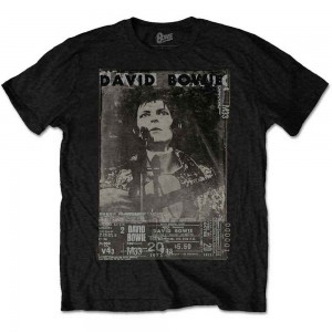 David Bowie Unisex T-Shirt: Ziggy (Black) (Small)
