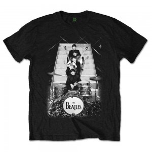 The Beatles Unisex T-Shirt: Stage Stairs (Black) (XX-Large)