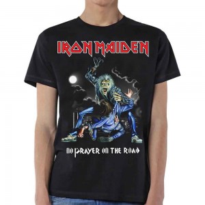 Iron Maiden Unisex T-Shirt: No Prayer On The Road (Black) (XX-Large)