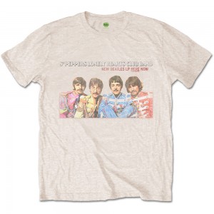 The Beatles Unisex T-Shirt: LP Here Now (Sand) (Large)