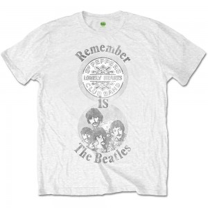 The Beatles Unisex T-Shirt: Remember (White) (X-Large)