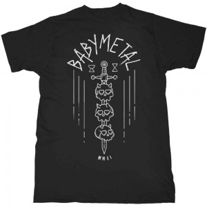Babymetal Unisex T-Shirt: Skull Sword (Black) (Small)