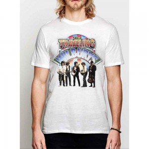 The Traveling Wilburys Unisex T-Shirt: Band Photo (White) (X-Large)