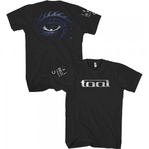 Tool Unisex T-Shirt: Big Eye (Black) (Back & Sleeve Print) (Large)