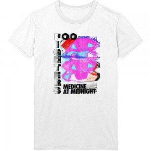 Foo Fighters Unisex T-Shirt: Medicine At Midnight Tilt (White) (X-Large)