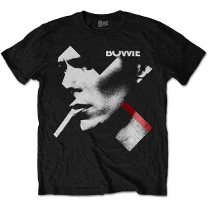 David Bowie Unisex T-Shirt: X Smoke Red (Black) (Medium)
