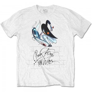 Pink Floyd Unisex T-Shirt: The Wall Teacher (White) (Medium)
