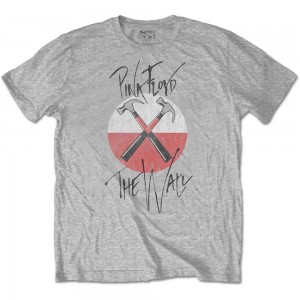 Pink Floyd Unisex T-Shirt: The Wall Faded Hammers Logo (Grey) (XX-Large)