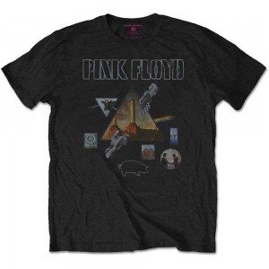 Pink Floyd Unisex T-Shirt: Montage (Black) (Small)