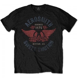 Aerosmith Unisex T-Shirt: Sweet Emotion (Black) (Large)