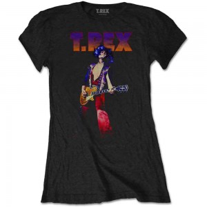 T-Rex Ladies T-Shirt: Rockin´ (Black) (X-Large)