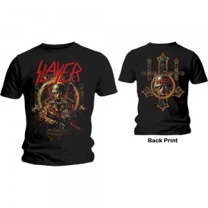 Slayer Unisex T-Shirt: Hard Cover Comic Book (Black) (Back Print) (Medium)
