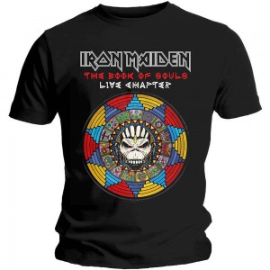 Iron Maiden Unisex T-Shirt: Book of Souls Live Chapter (Black) (X-Large)