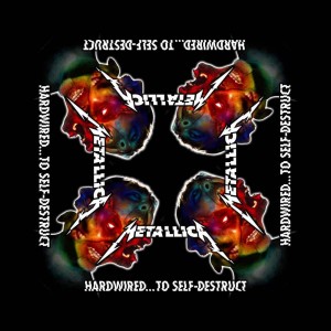 Metallica Unisex Bandana: Hardwired to Self Destruct (Black)