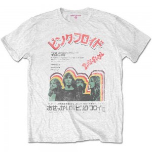 Pink Floyd Unisex T-Shirt: Japanese Poster (White) (X-Large)