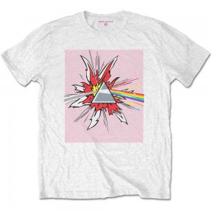Pink Floyd Unisex T-Shirt: Lichtenstein Prism (White) (Medium)