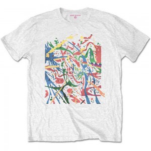Pink Floyd Unisex T-Shirt: Pollock Prism (White) (Large)