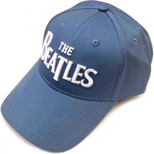 The Beatles Unisex Baseball Cap: White Drop T Logo (Demin Blue)