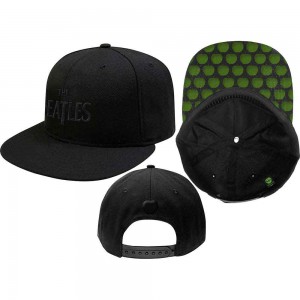 The Beatles Unisex Snapback Cap: Drop T Logo (Black)