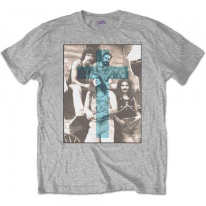 Black Sabbath Unisex T-Shirt: Blue Cross (Grey) (Medium)