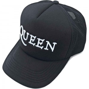 Queen Unisex Mesh Back Cap: Logo (Black)