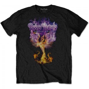 Deep Purple Unisex T-Shirt: Pheonix Rising (Black) (X-Large)