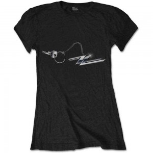ZZ Top Ladies T-Shirt: Hot Rod Keychain (Black) (Large)