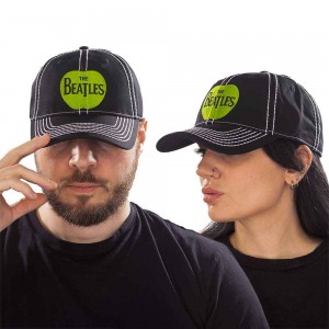 The Beatles Unisex Baseball Cap: Apple (Black)