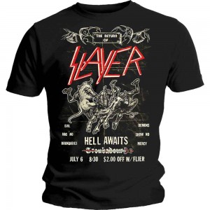 Slayer Unisex T-Shirt: Vintage Flyer (Black) (Large)