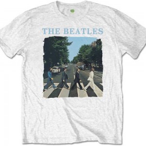 The Beatles Unisex T-Shirt: Abbey Road & Logo (White) (XX-Large)