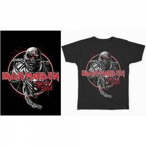 Iron Maiden Unisex T-Shirt: Piece of Mind Circle (Black) (Medium)