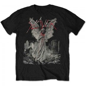 Slayer Unisex T-Shirt: Gravestone Walks (Black) (Small)