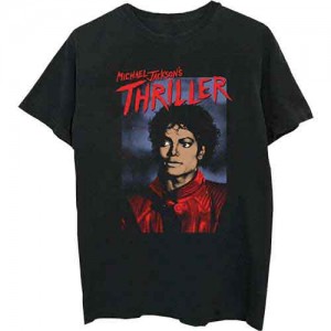 Michael Jackson Unisex T-Shirt: Thriller Pose (Black) (Medium)