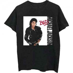 Michael Jackson Unisex T-Shirt: Bad (Black) (Medium)