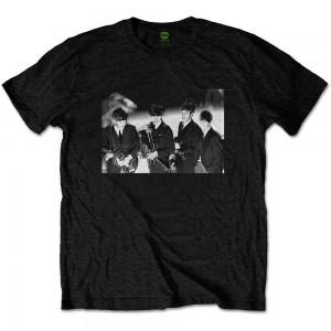 The Beatles Unisex T-Shirt: Smiles Photo (Black) (Large)