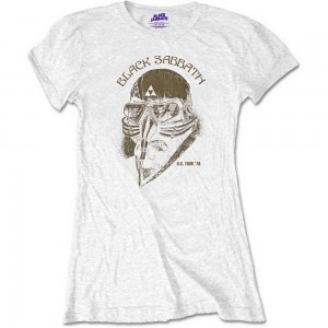 Black Sabbath Ladies Retail Pack T-Shirt: US Tour 1978 (White) (X-Large)