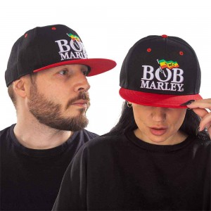 Bob Marley Unisex Snapback Cap: Logo (Black)